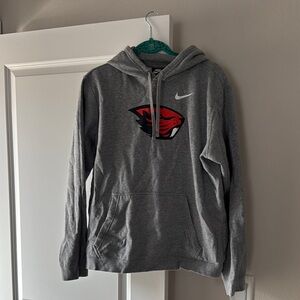 Nike Oregon State University Beavers Gray Hoodie with Orange and Black Logo